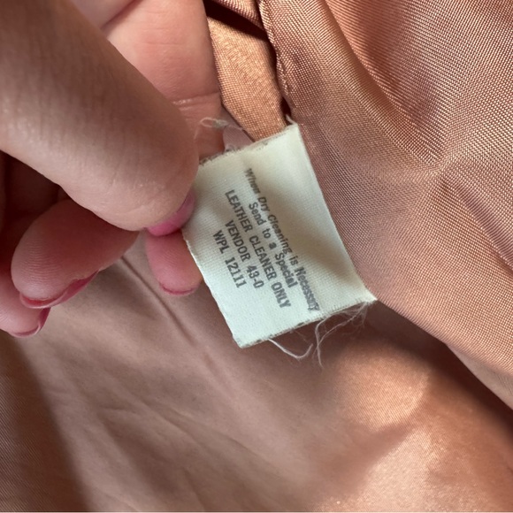 VTG Genuine Real Leather 42 Bomber Jacket Coat Brown Tan Full Zip Zipper Lined - Picture 8 of 9